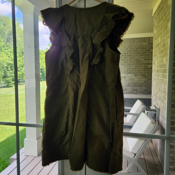 Pilcro Anthropologie Brown Button Down Dress Medium Super Soft Comfortable - Picture 4 of 11